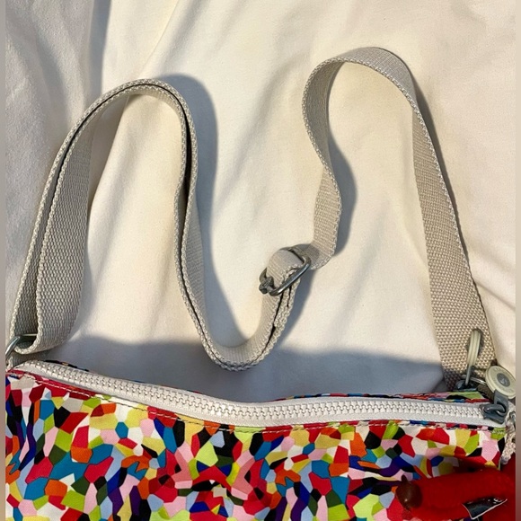*EUC* KIPLING Davina “Confetti” Crossbody Bag - Multicolor w/Red Monkey Fob - Picture 11 of 14